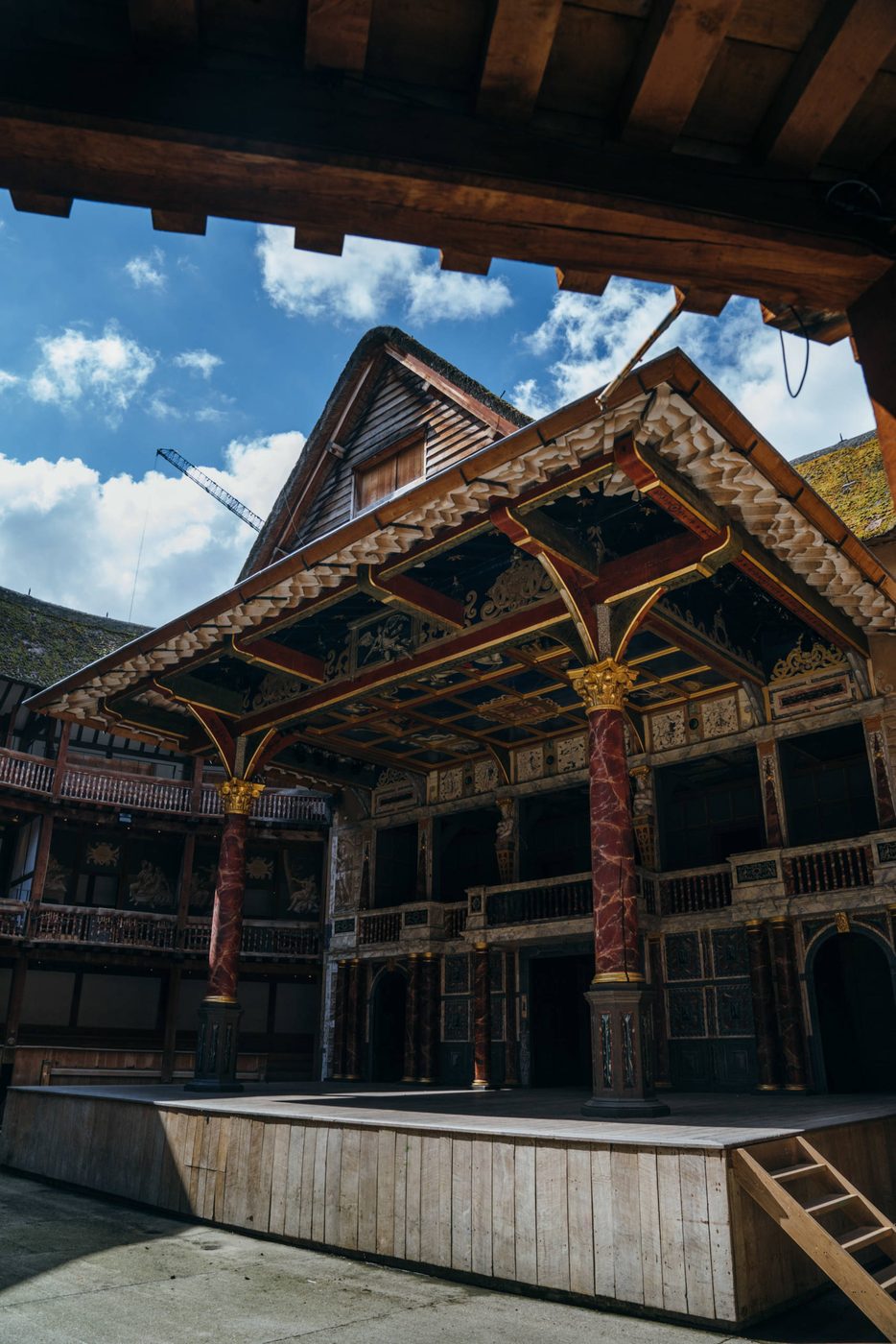 An outdoor stage of an open air theatre