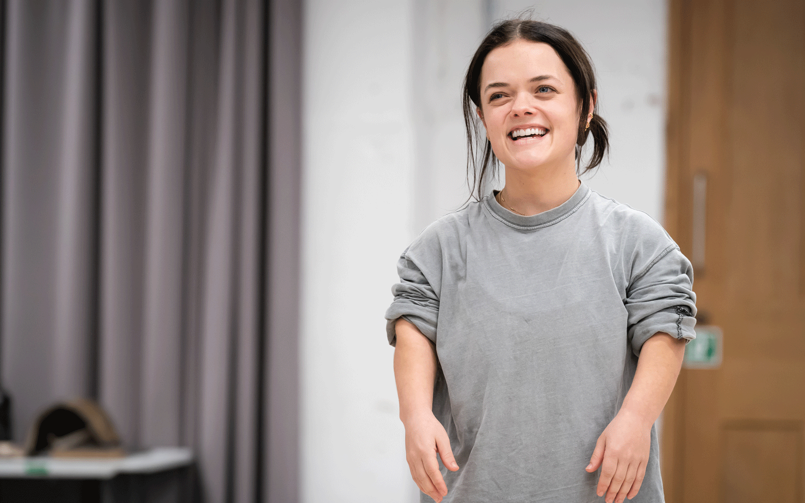 Francesca Mills in rehearsal for The Duchess of Malfi. Photography by Marc Brenner.